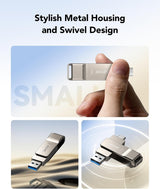 Lexar D40E 128GB Dual USB-A & USB-C Flash Drive